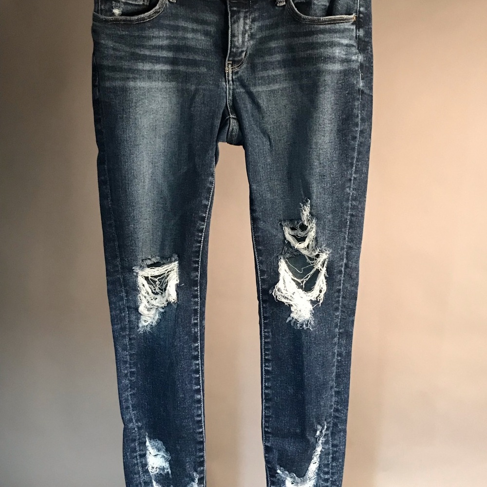 Distressed Blue Jeans BKE 30x27 Stella